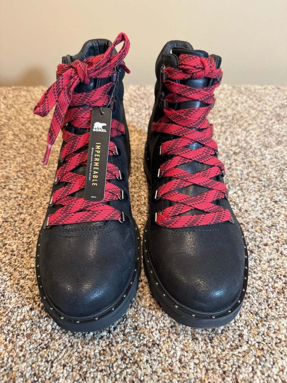 Sorel Lennox Hiker Boots Black Waterproof Leather